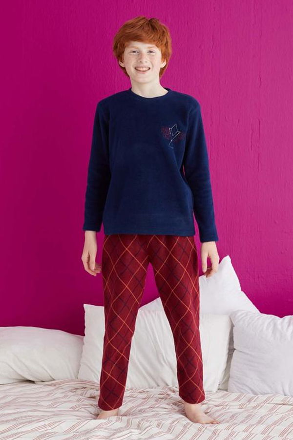 Erkek Çocuk Lacivert Pijama Takımı - 23933
