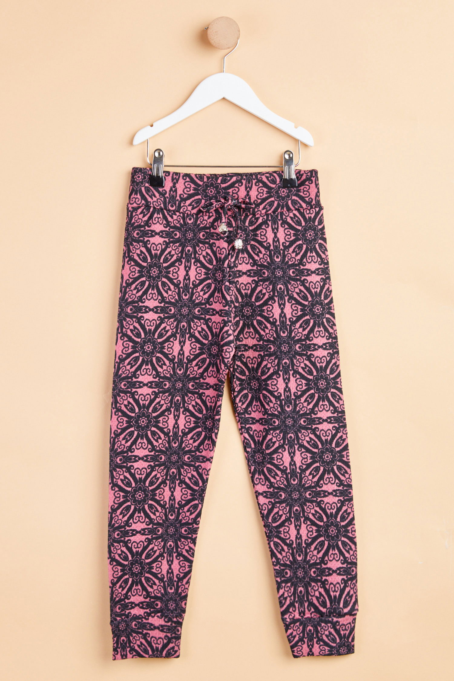Kız Çocuk Pembe Desenli Pijama Altı - 24948 PEMBE