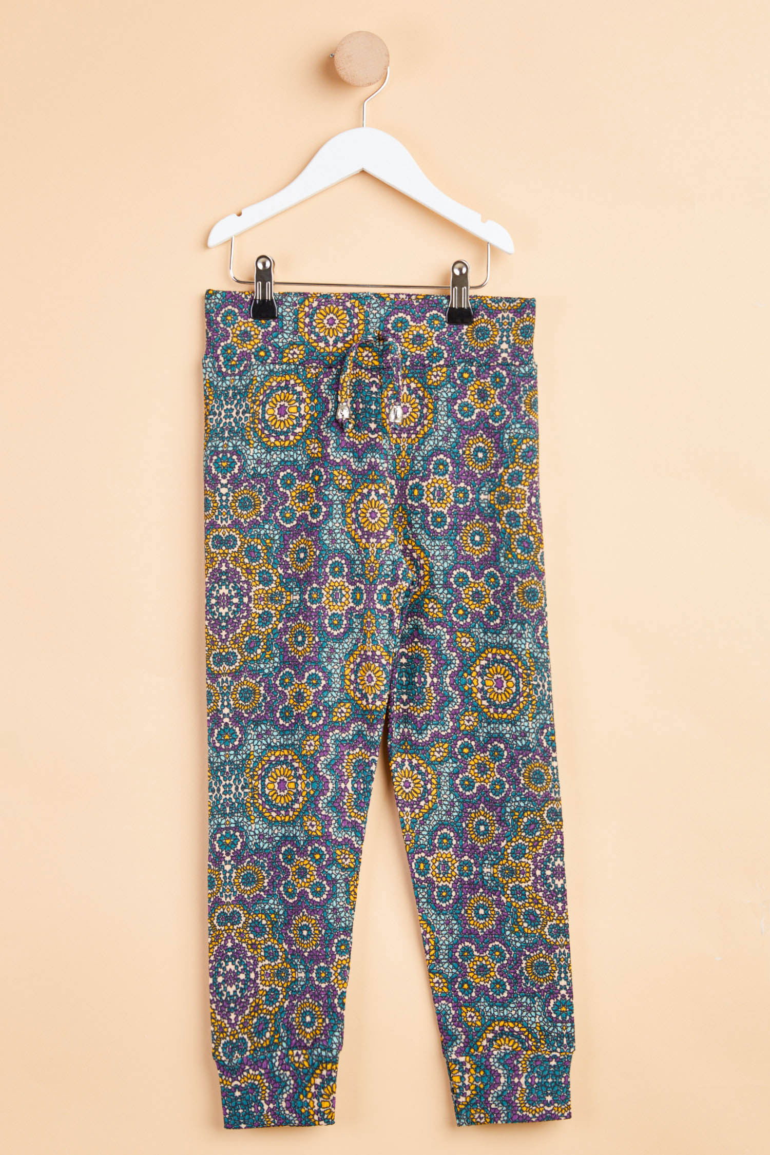 Kız Çocuk Sarı Desenli Pijama Altı - 24954 Sarı