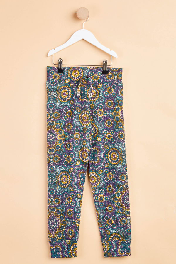 Kız Çocuk Sarı Desenli Pijama Altı - 24954 Sarı