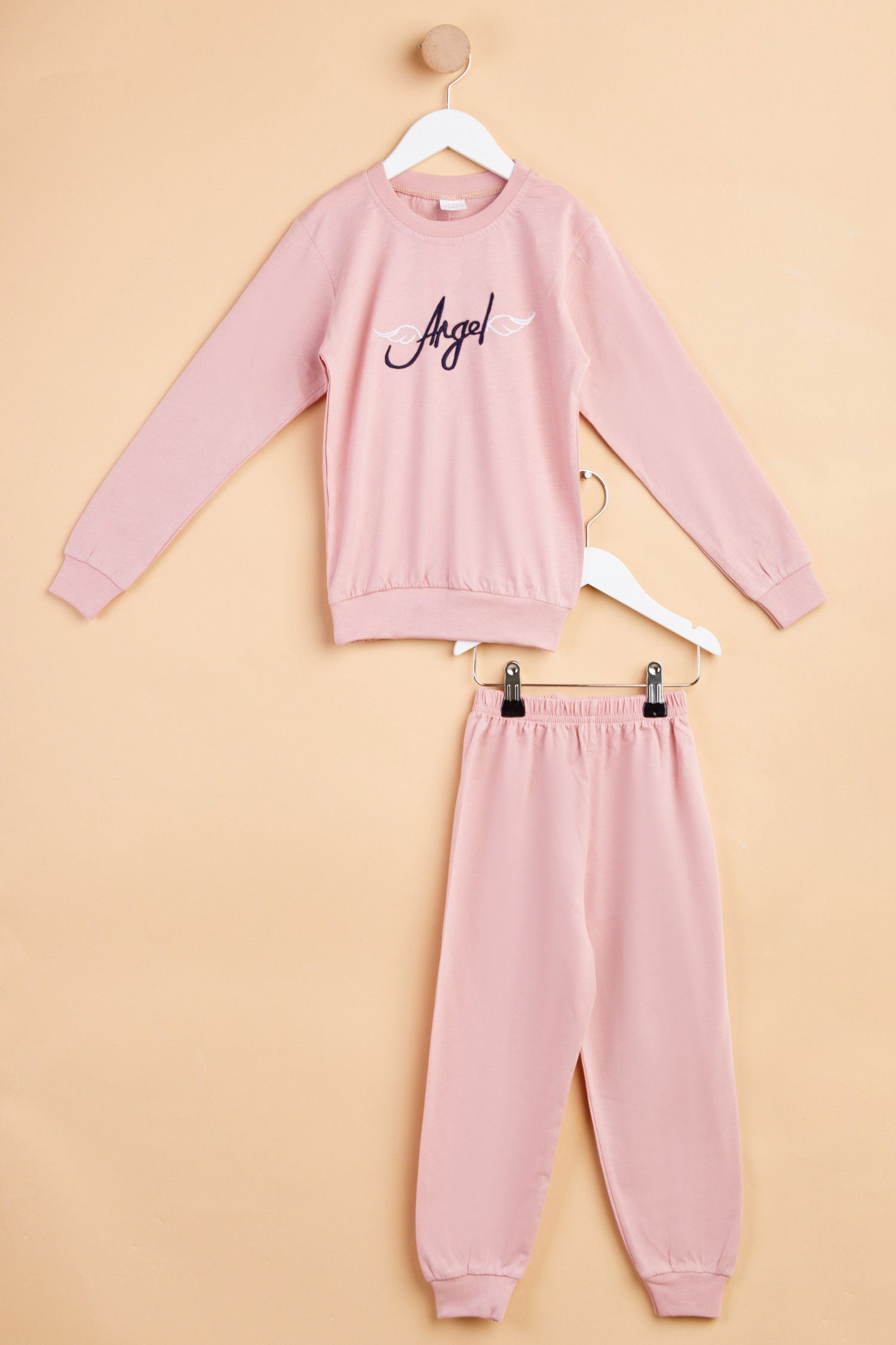 Kız Çocuk Pembe Eşofman Takımı - 24945 PEMBE