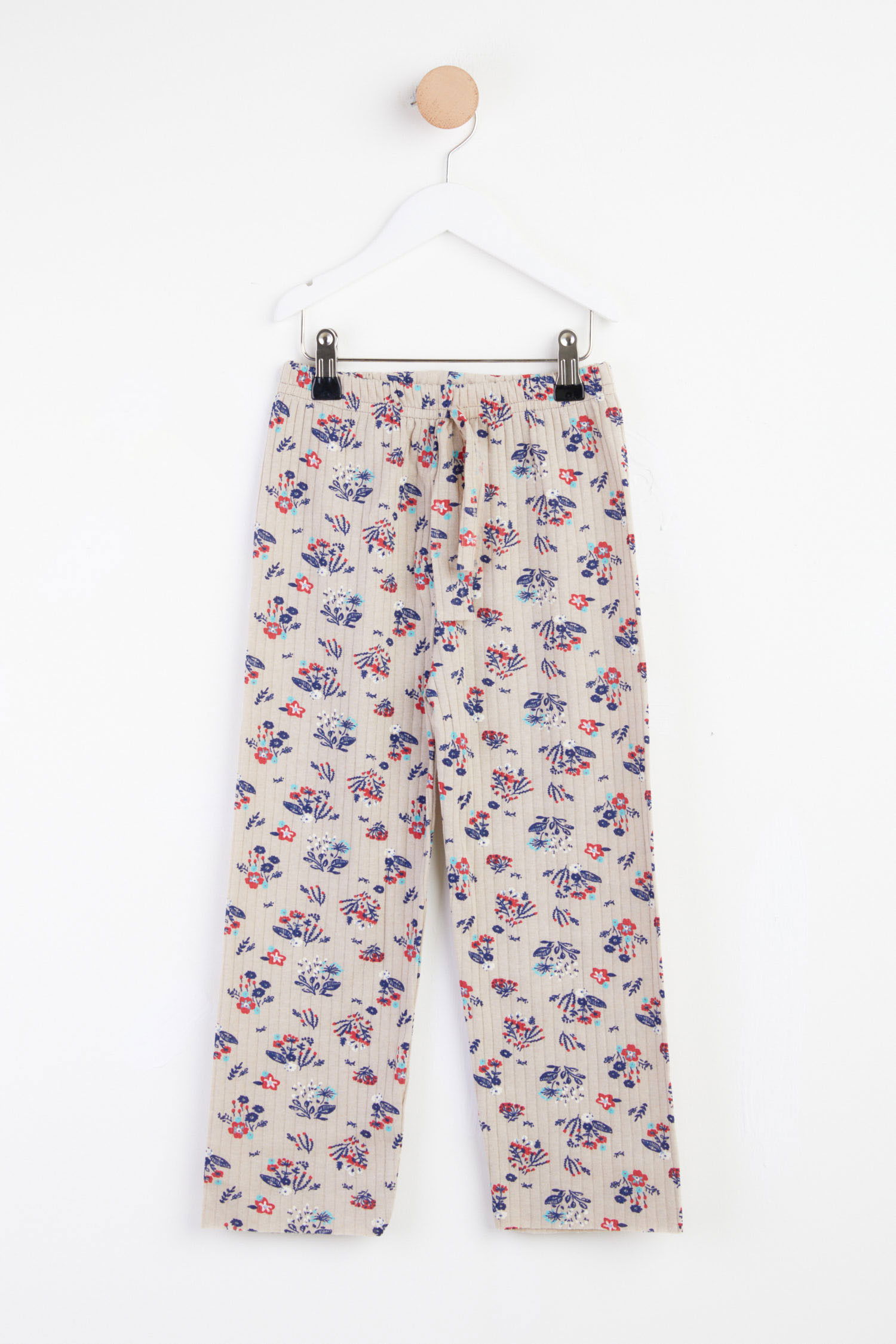 Kız Çocuk Bej Desenli Pijama Altı - 25445 BEJ
