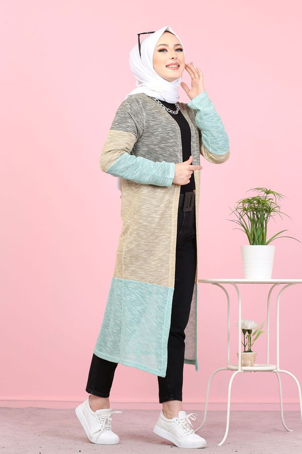 Düz Yakasız Kadın Siyah 3091 HIRKA - 3091