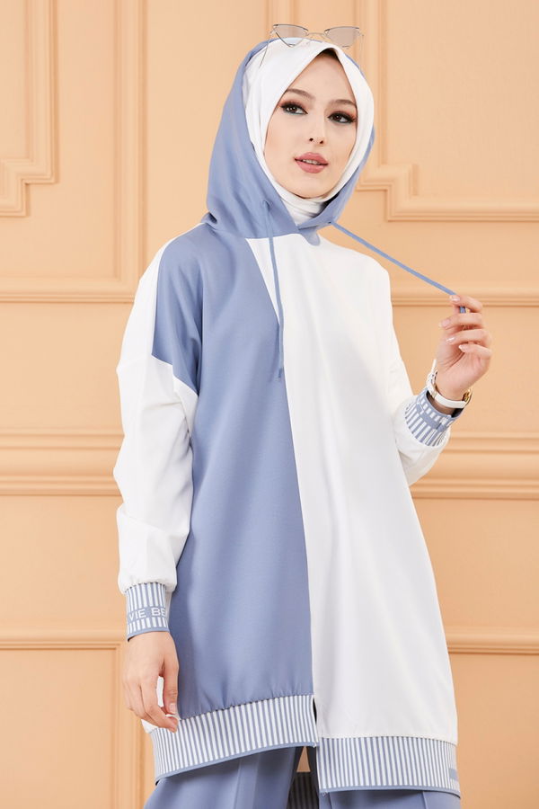 Düz Orta Kadın Mavi TAKIM - 20371