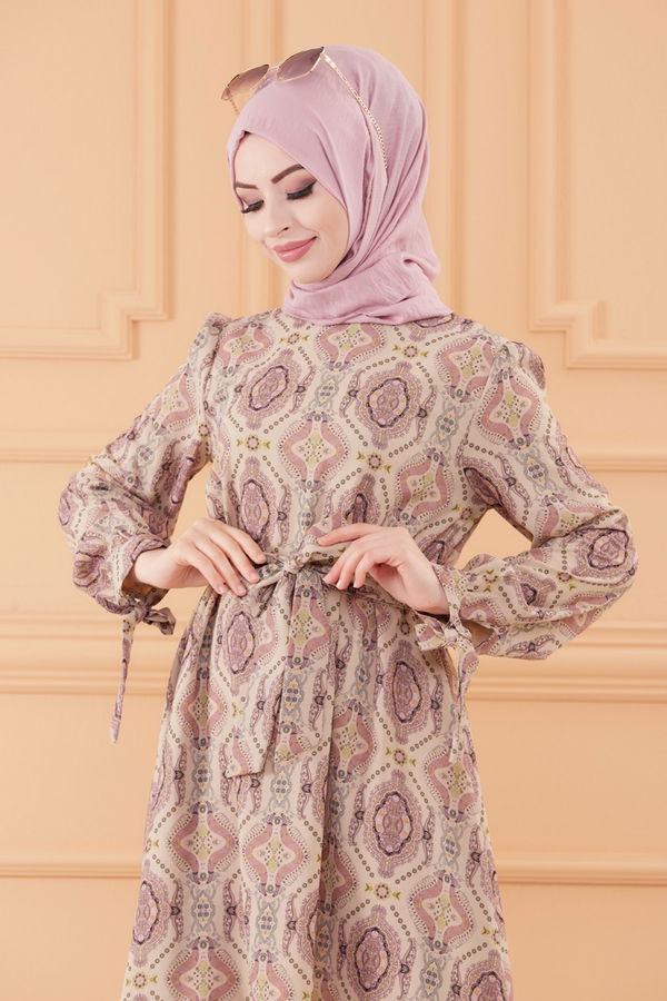Düz Orta Kadın Pembe TUNIK PANTOLON - 20550 PEMBE