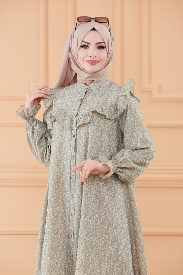 Düz Orta Kadın Yeşil TUNIK PANTOLON - 20551 YEŞİL