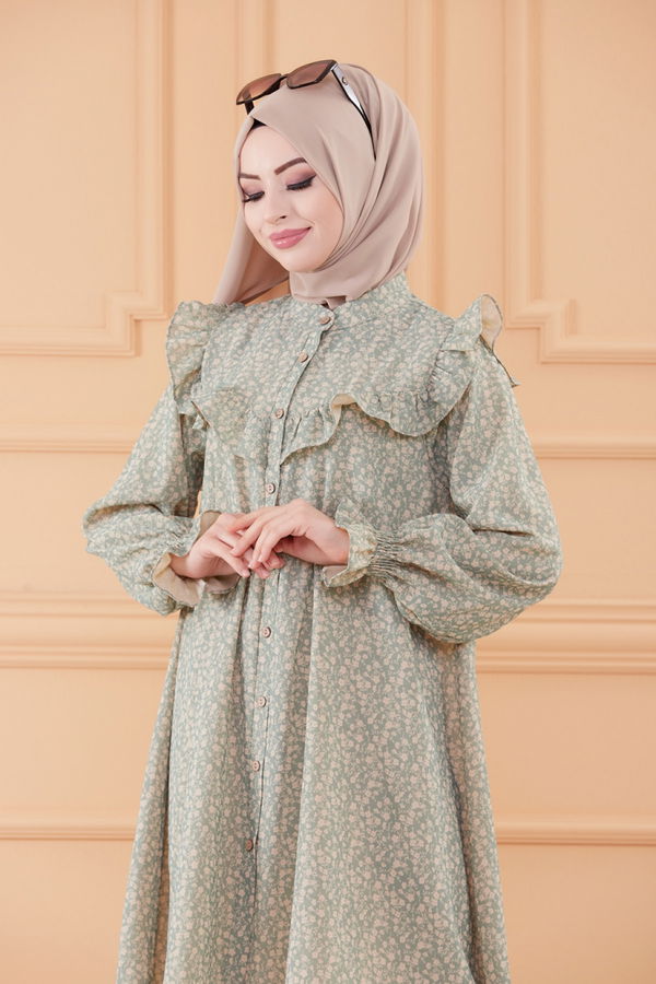 Düz Orta Kadın Yeşil TUNIK PANTOLON - 20551 YEŞİL