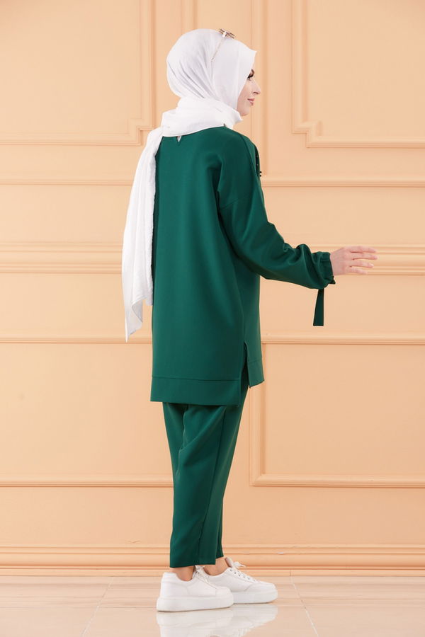 Düz Orta Kadın Yeşil TUNIK PANTOLON - 3502