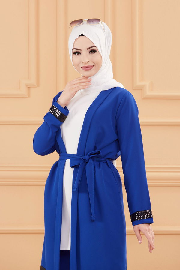 Düz Yok Kadın Mavi CEKET PANTOLON - 3688 MAVİ
