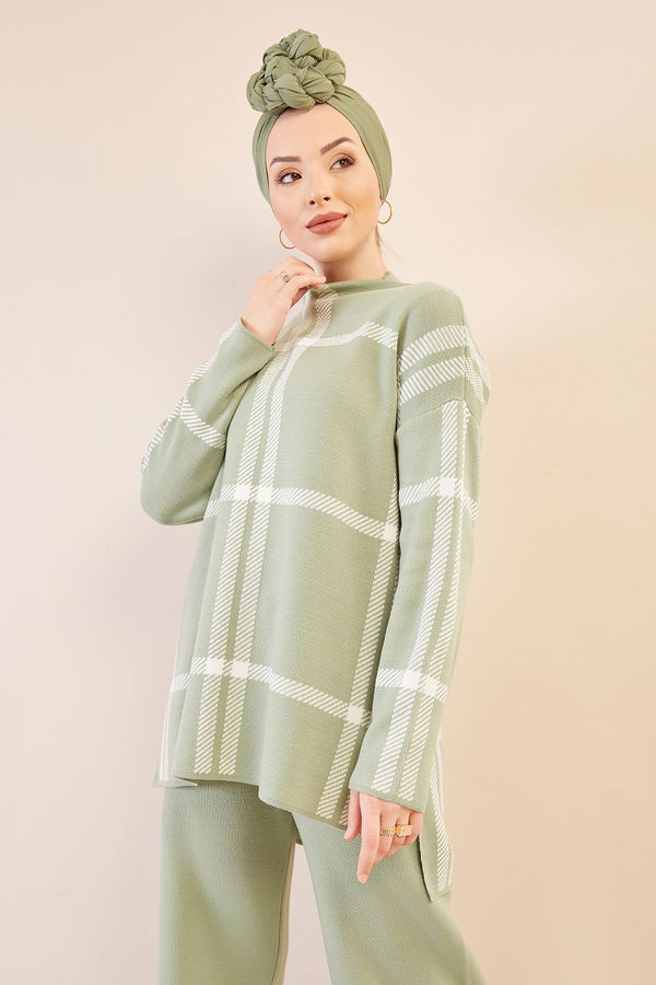 Düz Orta Kadın Yeşil Tunık Pantolon MINT - 20751 - 20751 YEŞİL