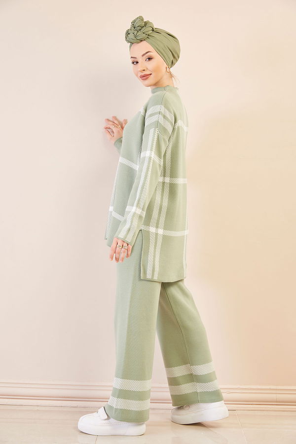 Düz Orta Kadın Yeşil Tunık Pantolon MINT - 20751 - 20751 YEŞİL