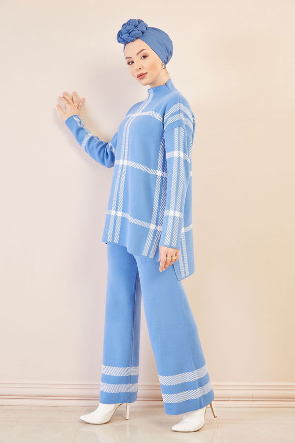 Düz Orta Kadın Mavi Tunık Pantolon MAVI - 20751 - 20751 MAVİ