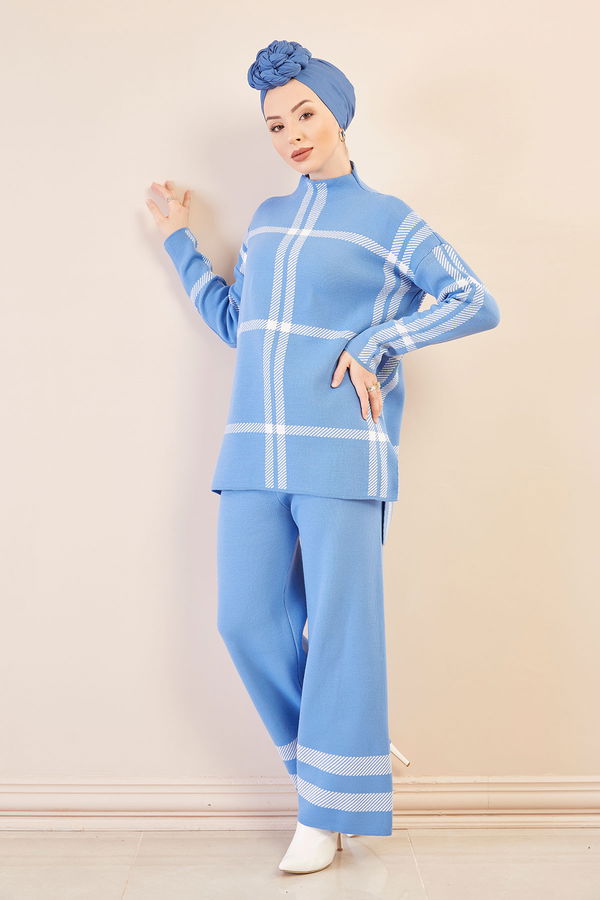Düz Orta Kadın Mavi Tunık Pantolon MAVI - 20751 - 20751 MAVİ