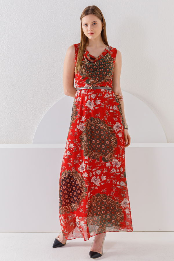 Düz Orta Kadın Kiremit 8449 JİLE KEMER - 8449 KİREMİT