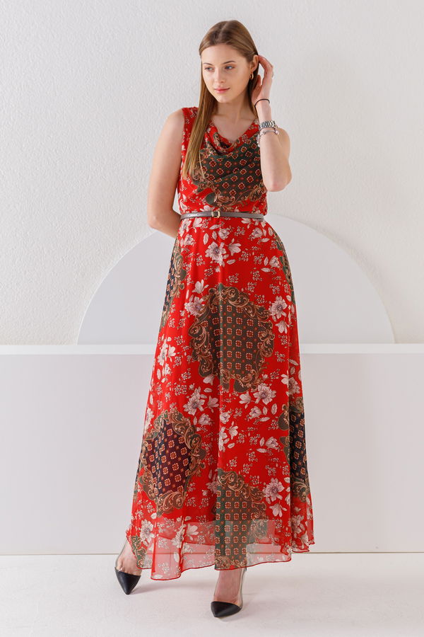 Düz Orta Kadın Kiremit 8449 JİLE KEMER - 8449 KİREMİT