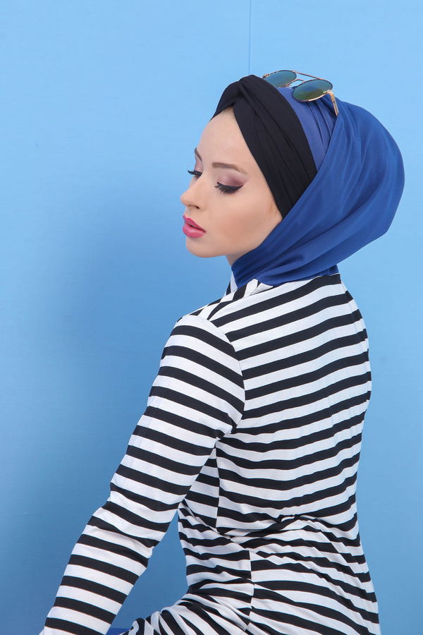 Düz Orta Kadın Siyah Tunik Pantolon Takım Siyah Saks  - 7628