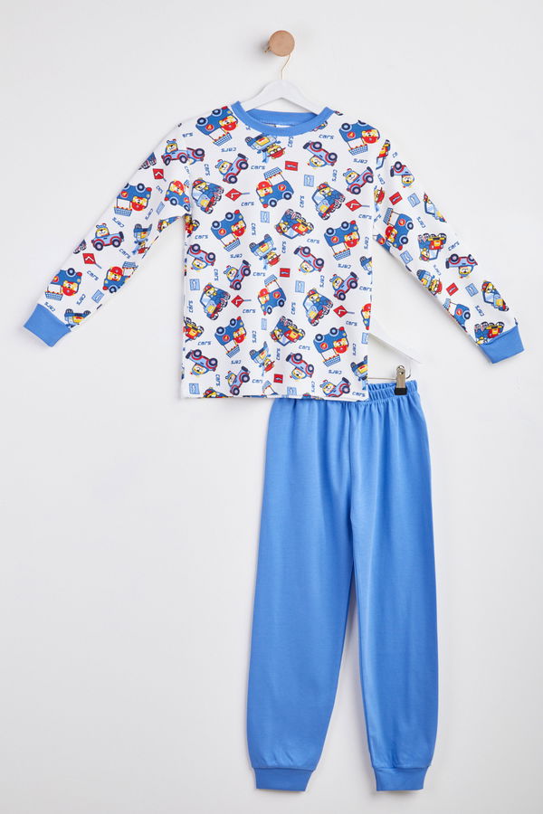 Erkek Çocuk Mavi Pijama Takımı - 24295