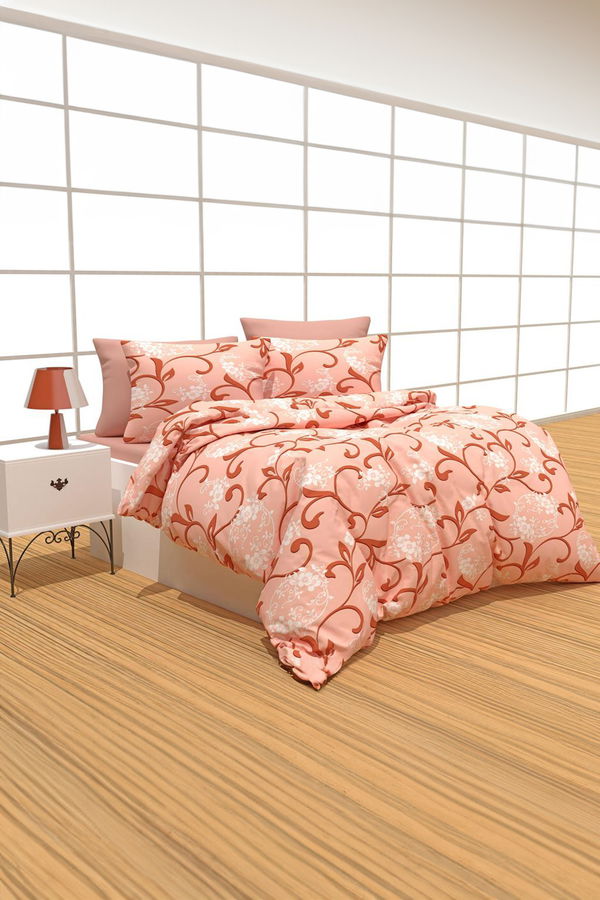 Pembe Çift Kişilik Nevresim Seti  - 24366 PEMBE