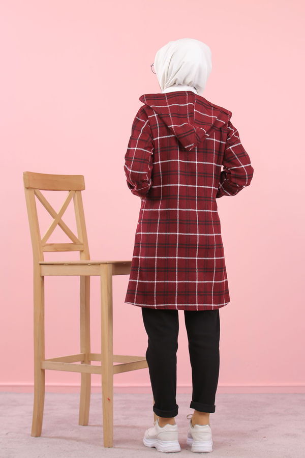 Düz Orta Kadın Bordo 8361 TUNIK  - 8361