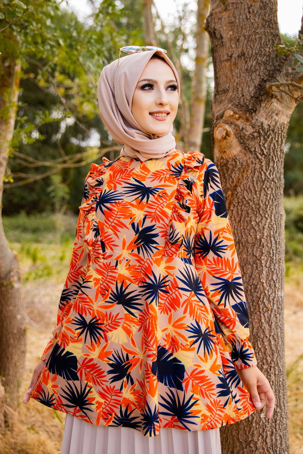 Düz Bisiklet Yaka Kadın Vizon 8590 TUNIK - 8590 VİZON