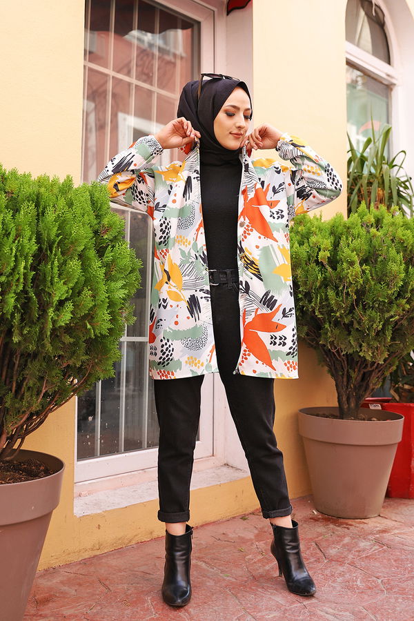 Düz Gömlek Yaka Kadın Kiremit 9067 GOMLEK - 9067 KİREMİT