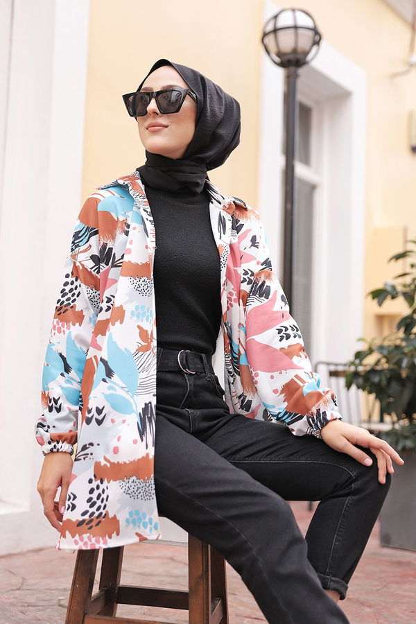 Düz Gömlek Yaka Kadın Pembe 9067 GOMLEK - 9067 PEMBE
