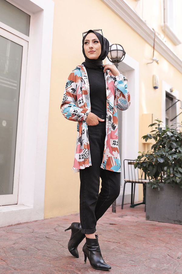 Düz Gömlek Yaka Kadın Pembe 9067 GOMLEK - 9067 PEMBE