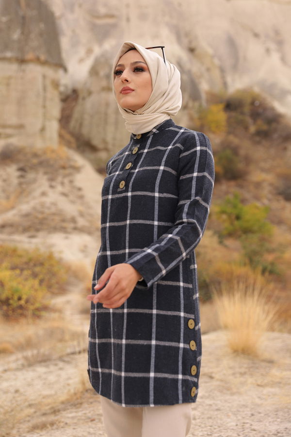 Düz Orta Kadın Antrasit TUNIK - 3306 ANTRASİT