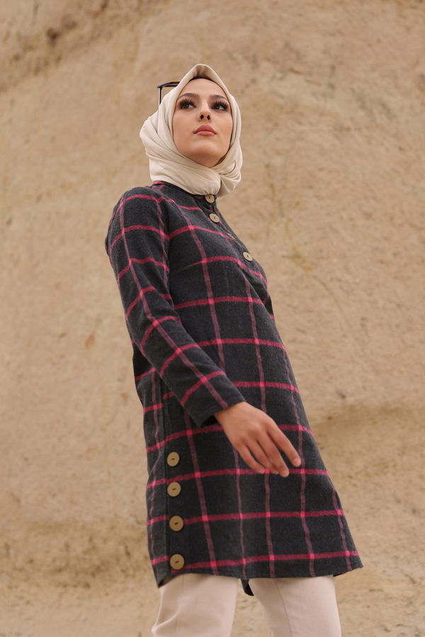 Düz Orta Kadın Antrasit TUNIK - 3306 ANTRASİT
