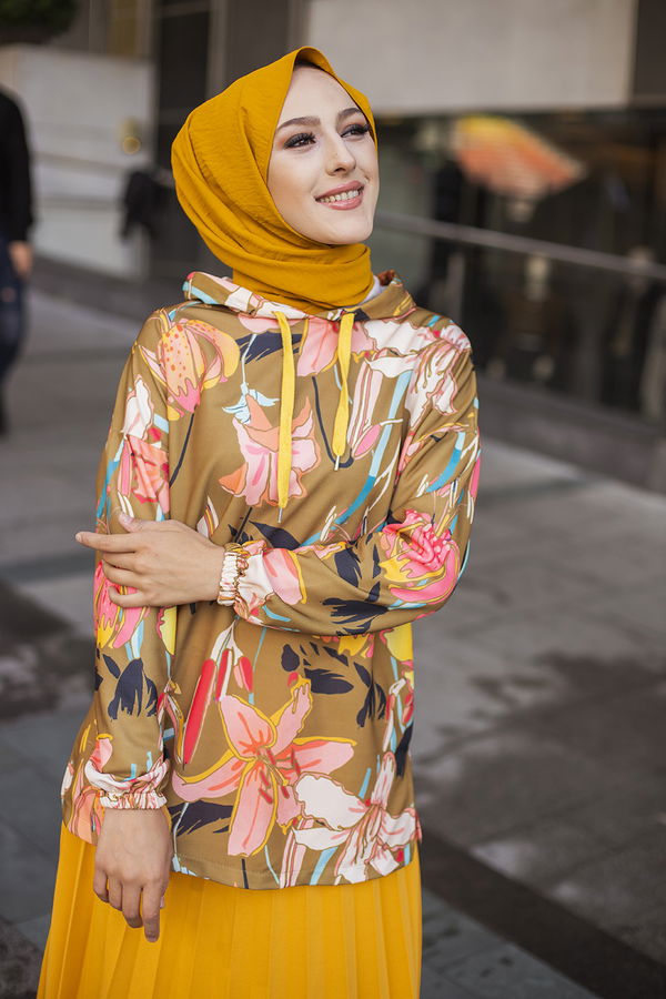Düz Orta Kadın Sarı 9108 TUNIK - 9108 Sarı