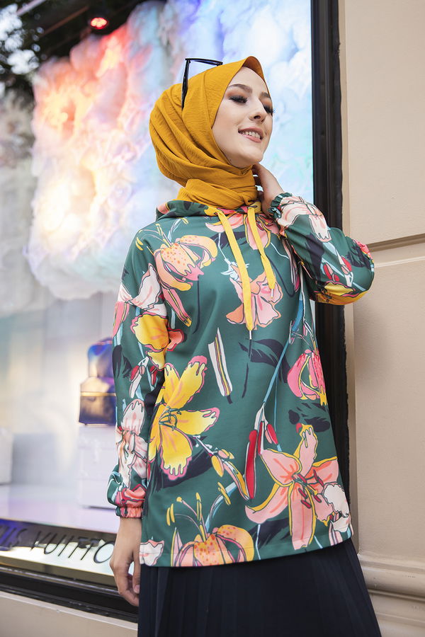 Düz Orta Kadın Yeşil 9108 TUNIK - 9108 YEŞİL
