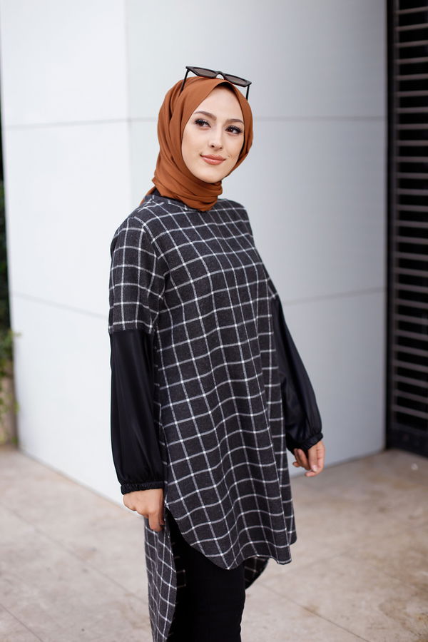 Düz Orta Kadın Antrasit TUNIK - 3305 ANTRASİT