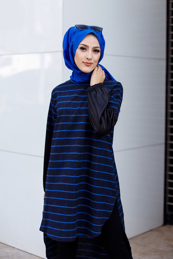 Düz Orta Kadın Siyah TUNIK - 3305 SİYAH