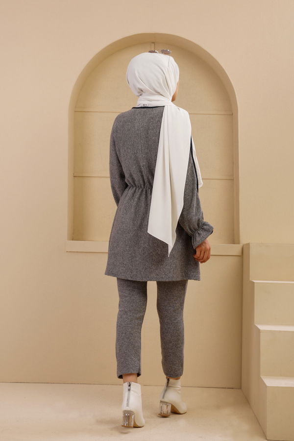 Düz Bisiklet Yaka Kadın Lacivert 5282 TUNIK - 5282 LACİVERT