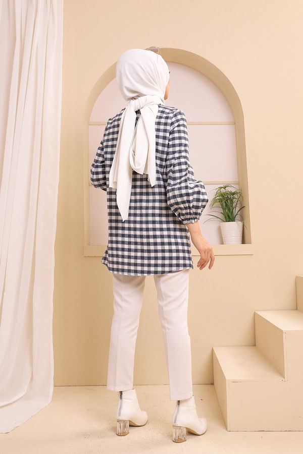Düz Orta Kadın Lacivert 3316 TUNIK - 3316