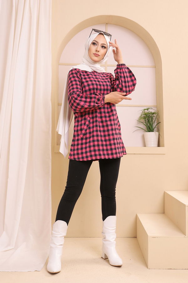 Düz Orta Kadın Lacivert 3316 TUNIK - 3316 LACİVERT