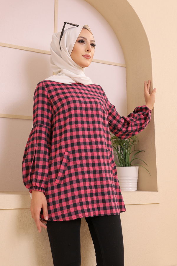 Düz Orta Kadın Lacivert 3316 TUNIK - 3316 LACİVERT