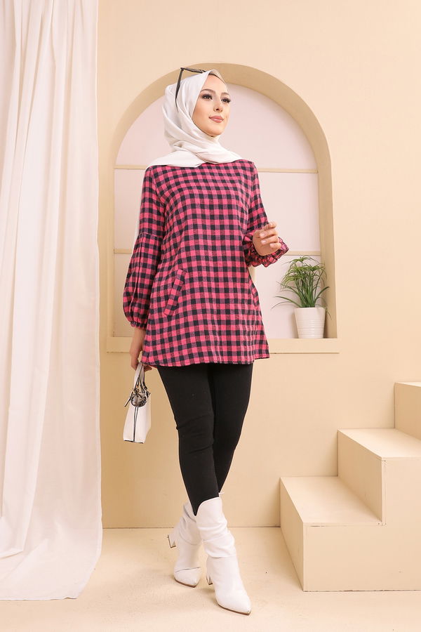 Düz Orta Kadın Lacivert 3316 TUNIK - 3316 LACİVERT
