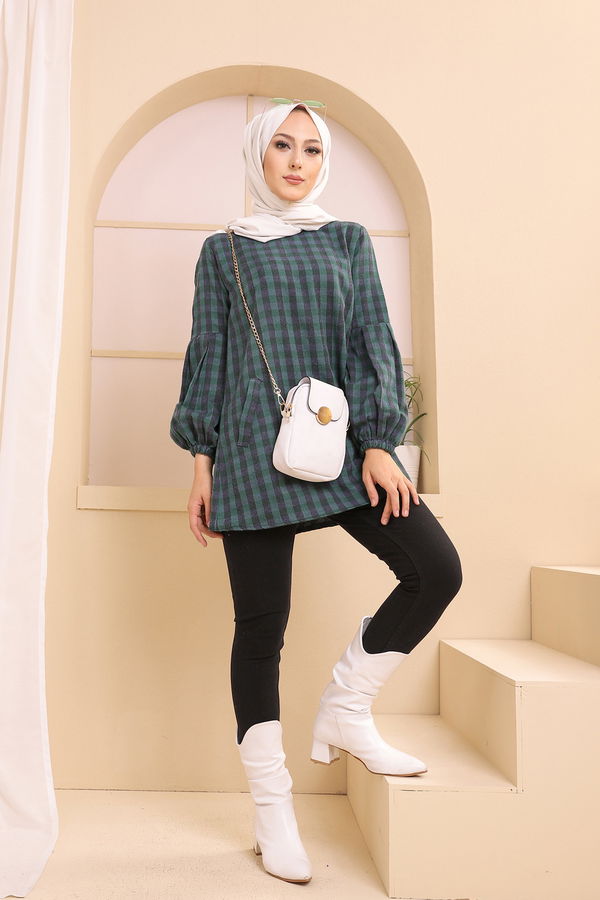 Düz Orta Kadın Lacivert 3316 TUNIK - 3316 LACİVERT