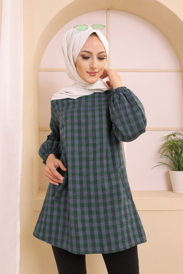 Düz Orta Kadın Lacivert 3316 TUNIK - 3316 LACİVERT