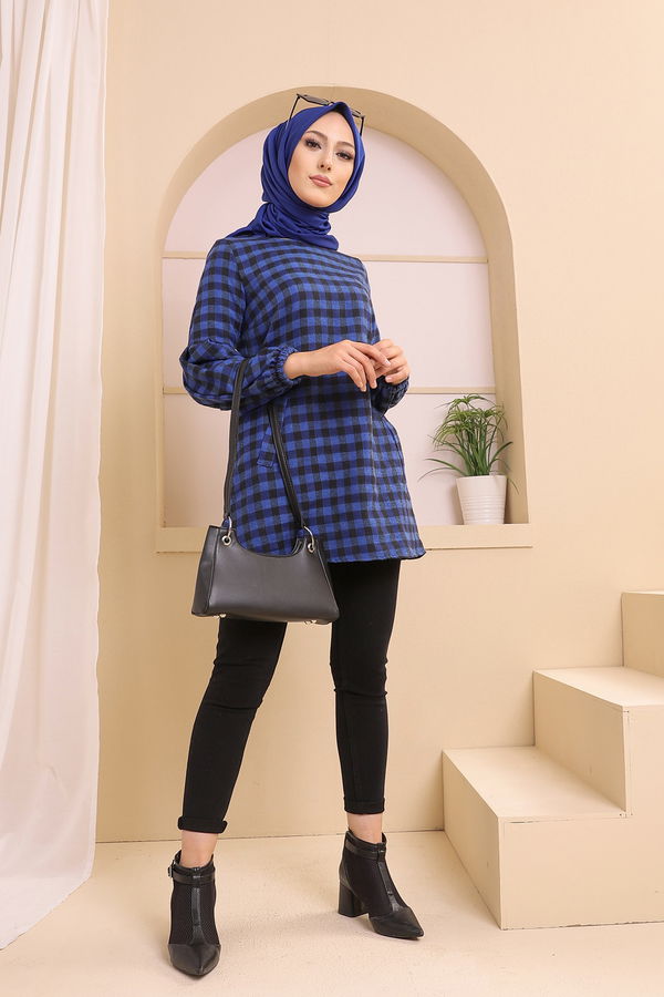 Düz Orta Kadın Siyah 3316 TUNIK - 3316