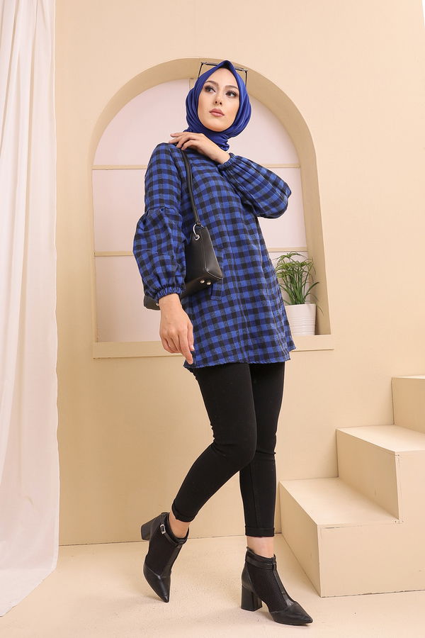 Düz Orta Kadın Siyah 3316 TUNIK - 3316