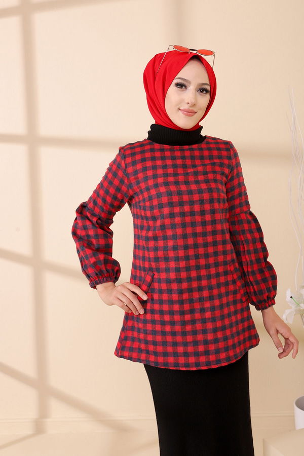 Düz Orta Kadın Lacivert 3316 TUNIK - 3316 LACİVERT