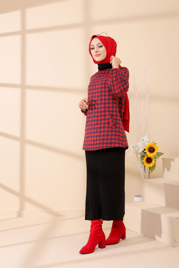 Düz Orta Kadın Lacivert 3316 TUNIK - 3316 LACİVERT