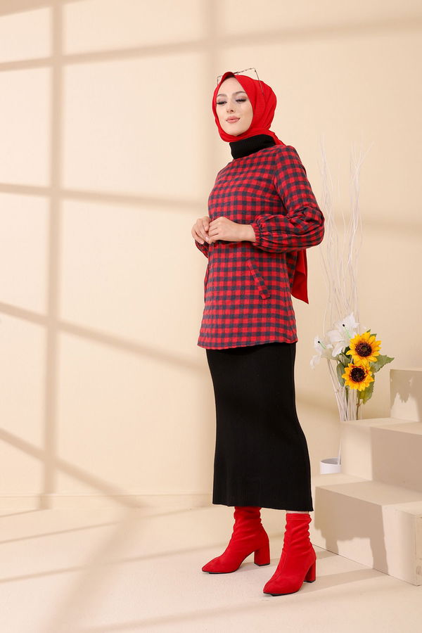 Düz Orta Kadın Lacivert 3316 TUNIK - 3316 LACİVERT