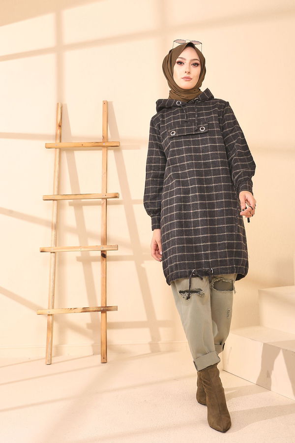 Düz Orta Kadın Haki 3407 TUNIK - 3407 HAKİ