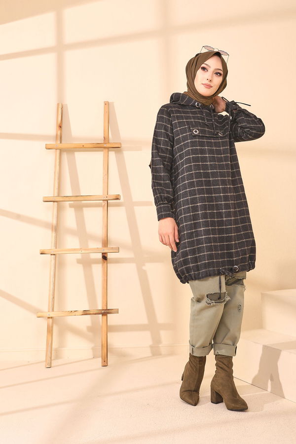 Düz Orta Kadın Haki 3407 TUNIK - 3407 HAKİ