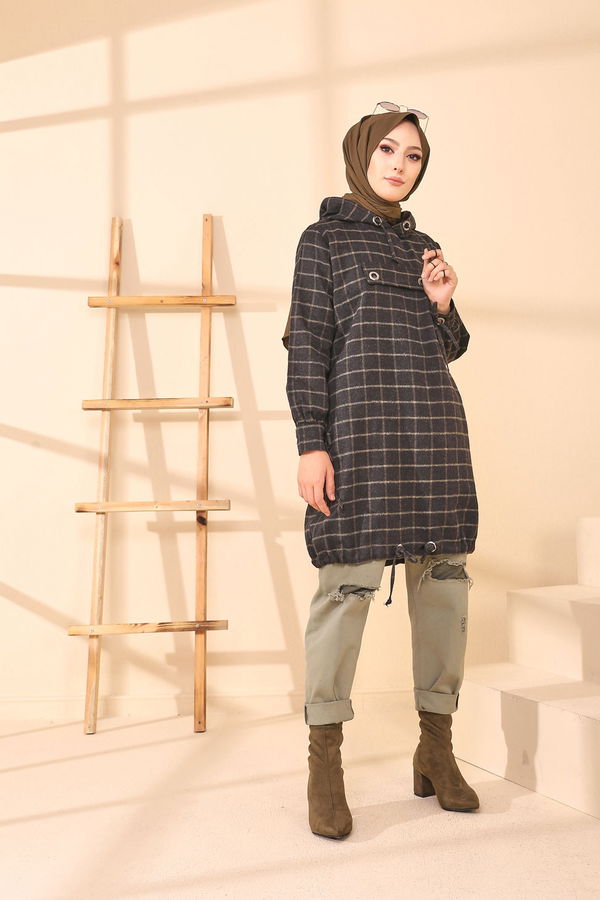 Düz Orta Kadın Haki 3407 TUNIK - 3407 HAKİ
