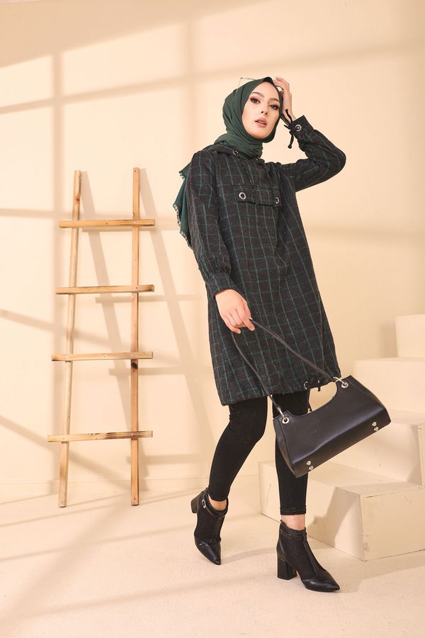 Düz Orta Kadın Yeşil 3407 TUNIK - 3407 YEŞİL