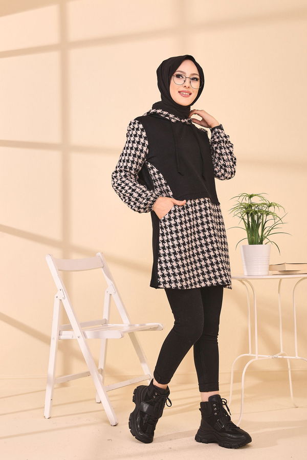 Düz Orta Kadın Ekru TUNIK - 3411 EKRU